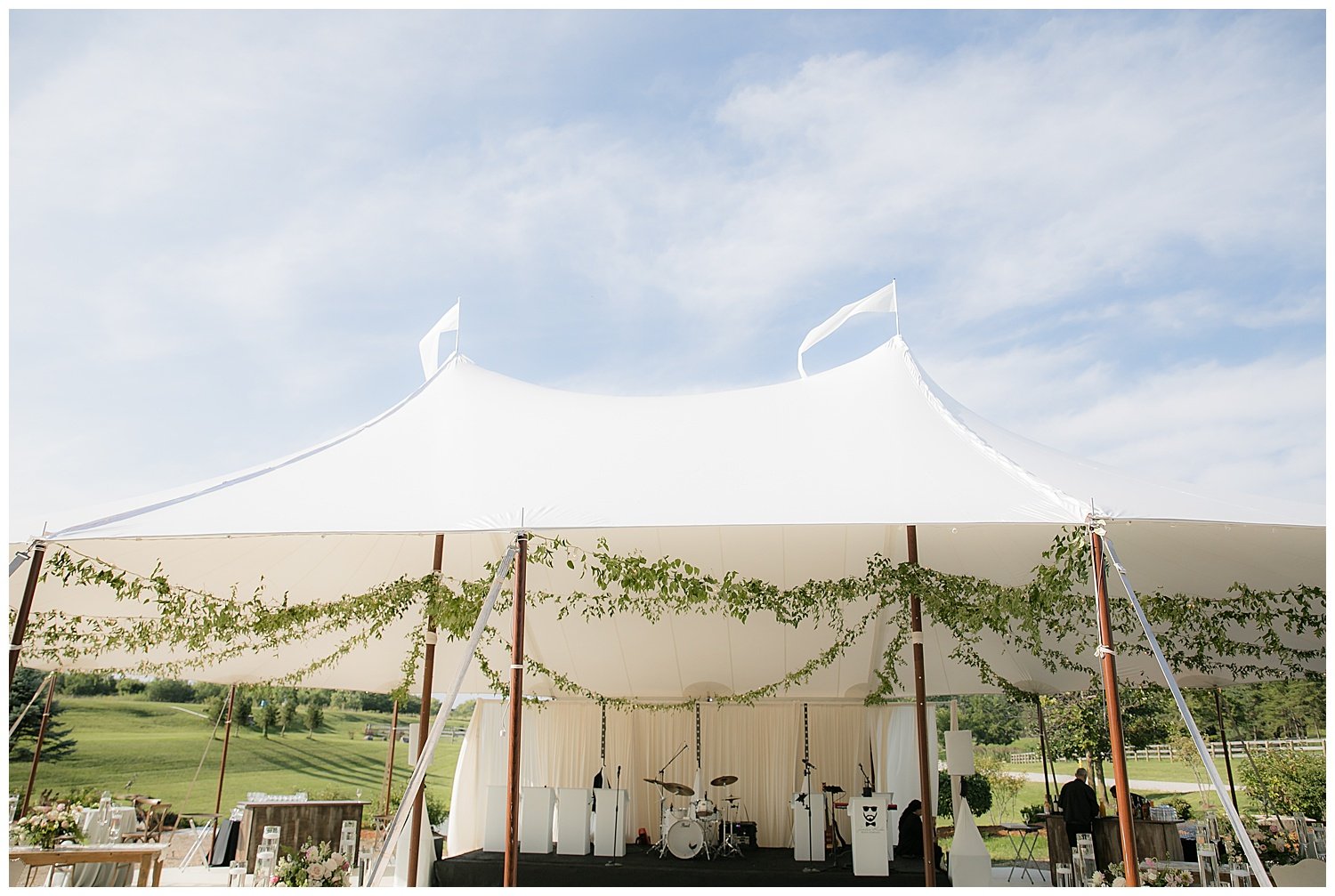 tented wedding at TASC stables in illinois