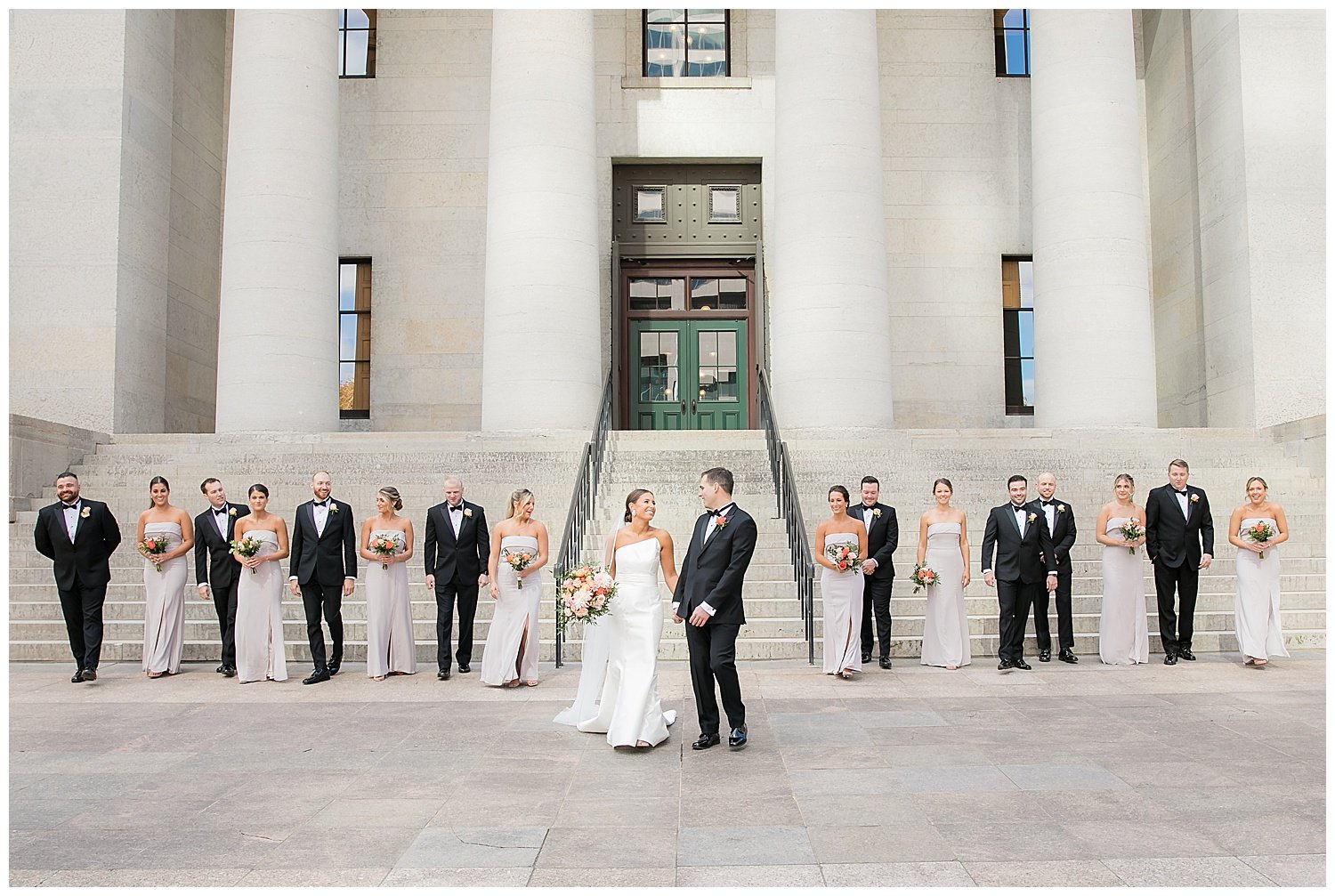 bridal party at the Ohio statehouse