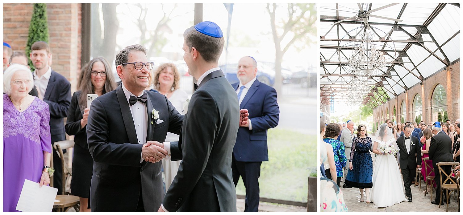 bridgeport art center jewish wedding ceremony photo