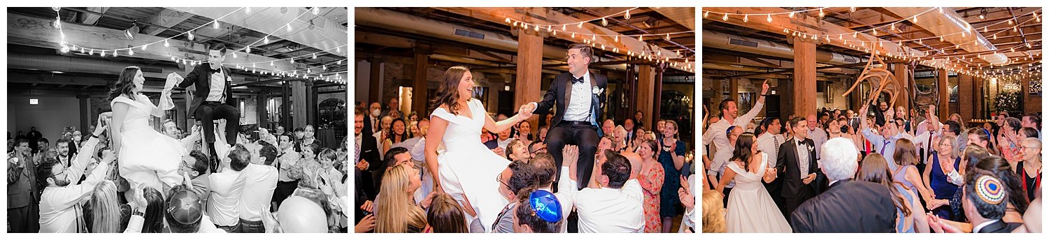 Hora dance at wedding at Bridgeport Art Center Chicago