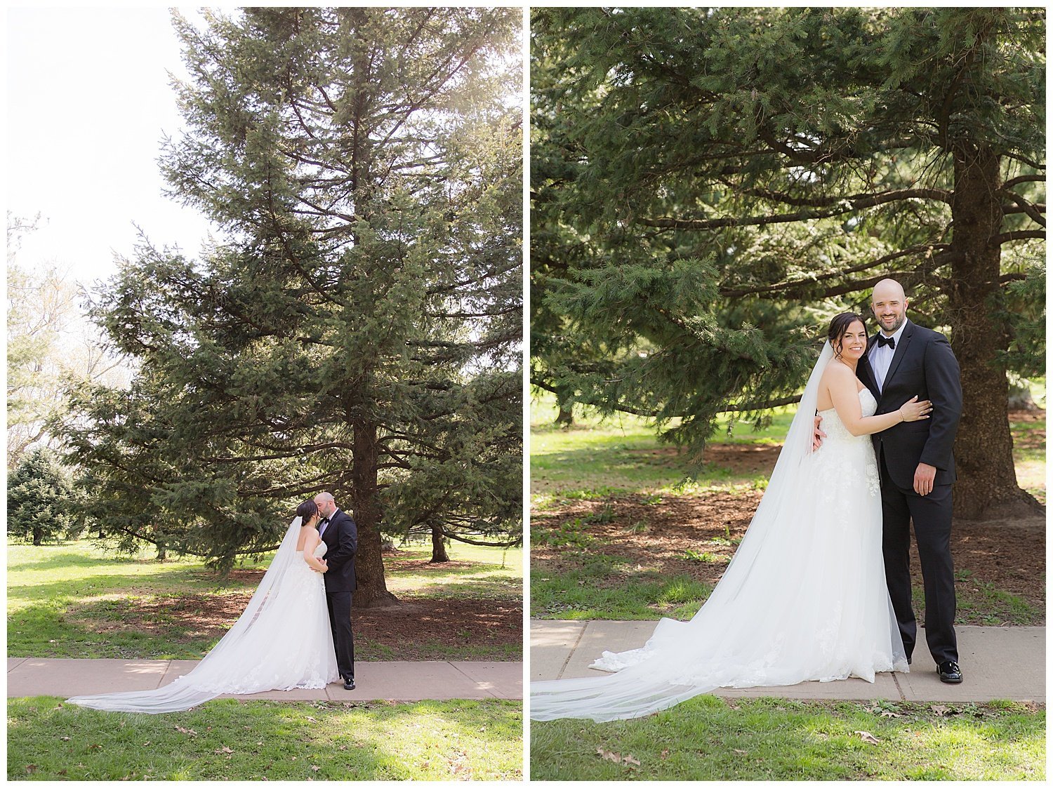 bride and groom at goodale park in columbus ohio