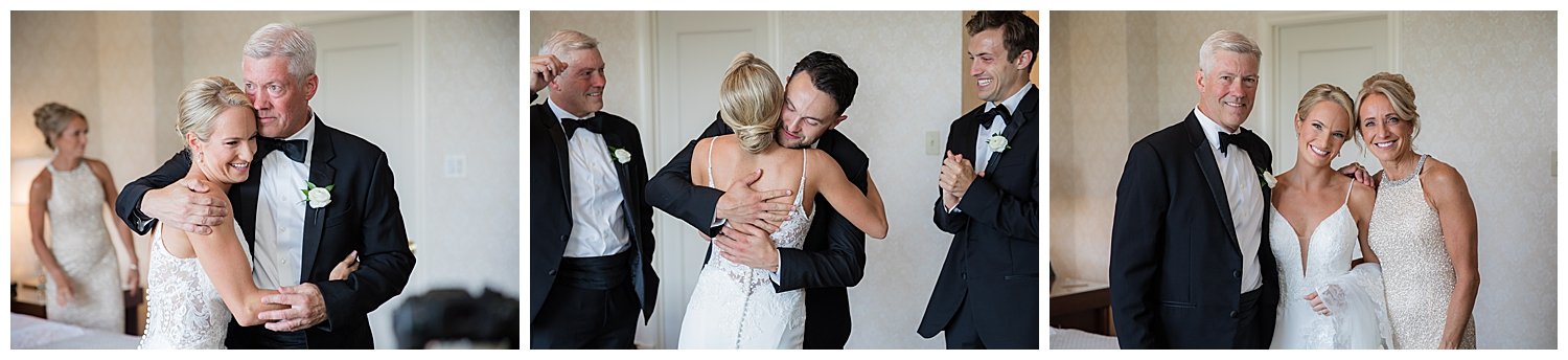 university club of chicago wedding bride first look with dad