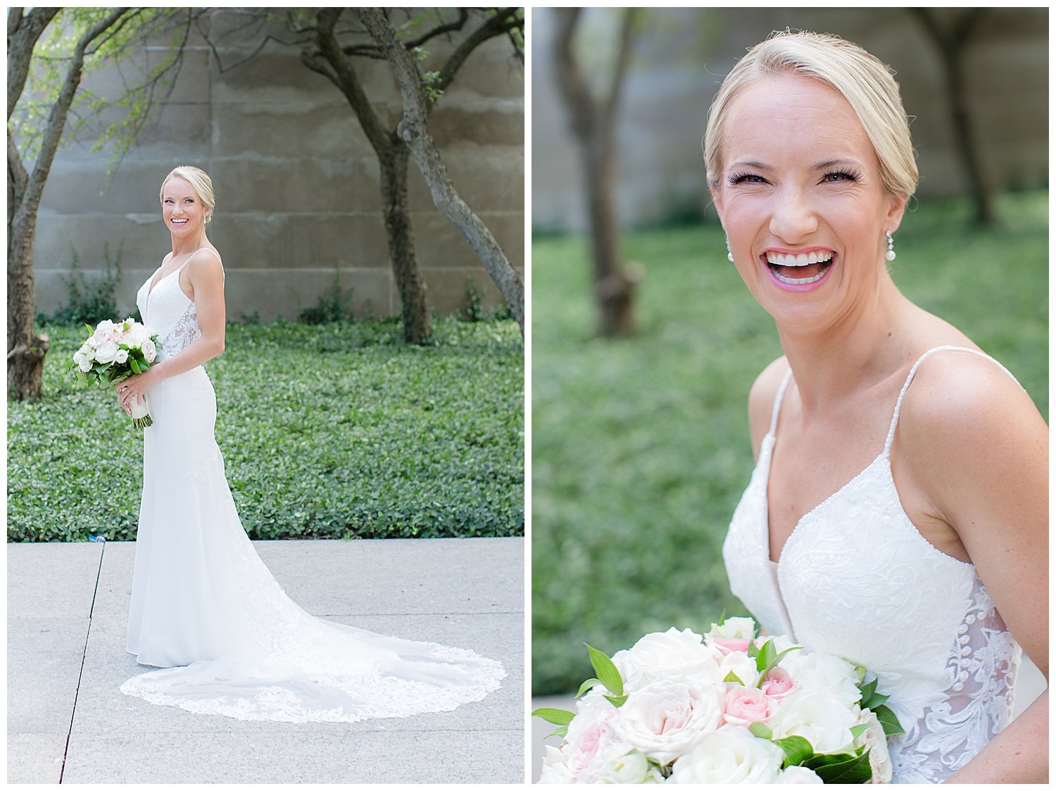 bride at art institute chicago garden