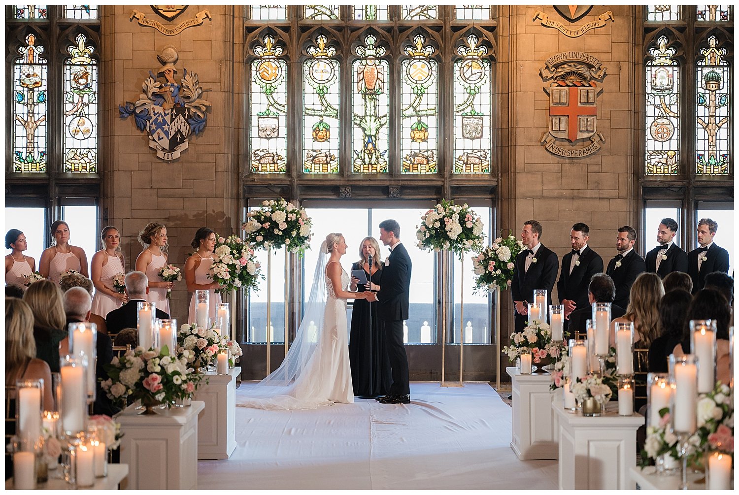 university club of chicago ceremony in ballroom