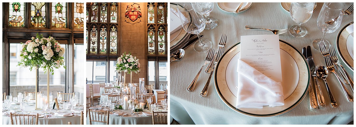 university club of chicago wedding reception decor