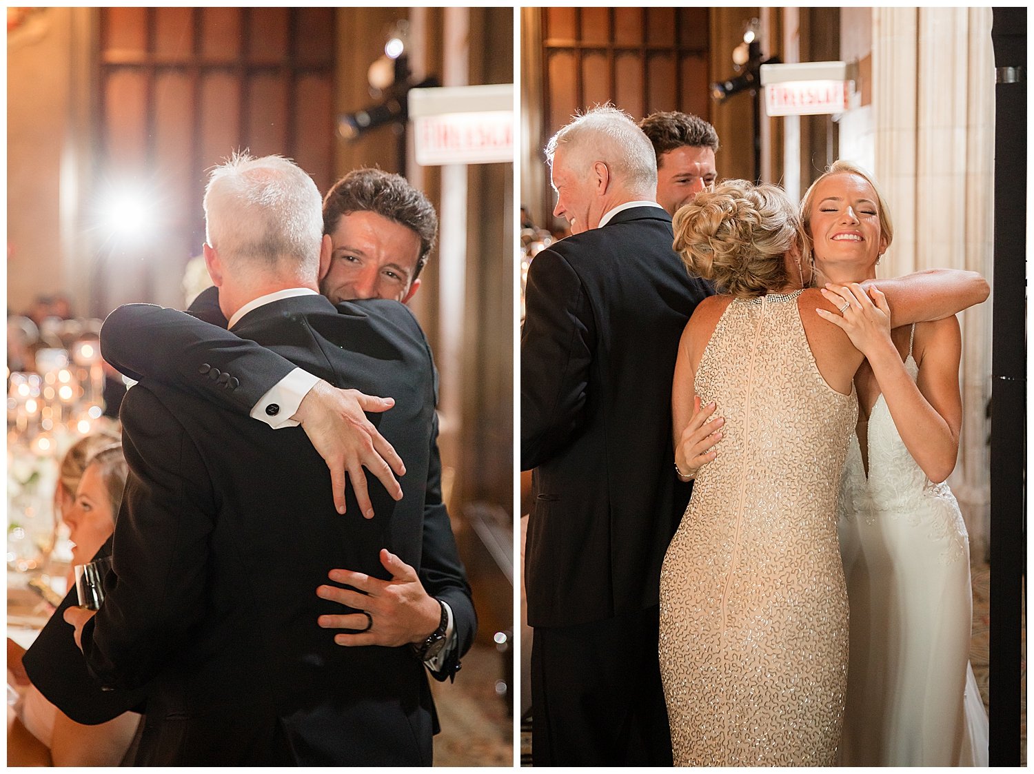 university club of chicago wedding reception candids