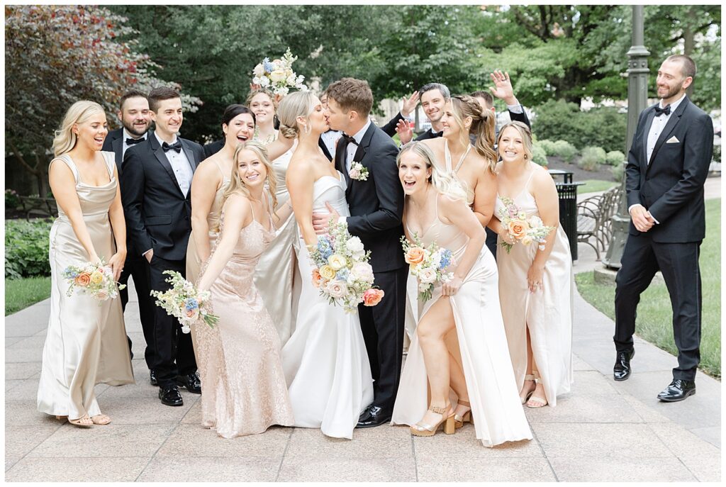 bridal party in downtown Columbus ohio photograph