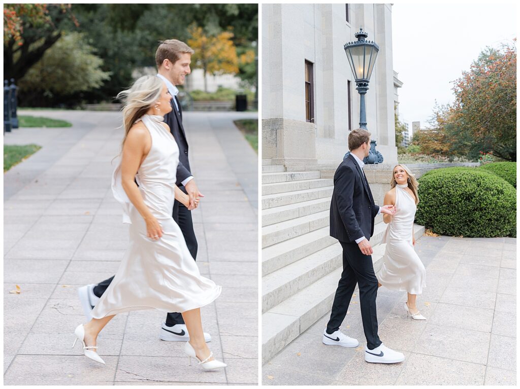 ohio statehouse engagement session modern and classy