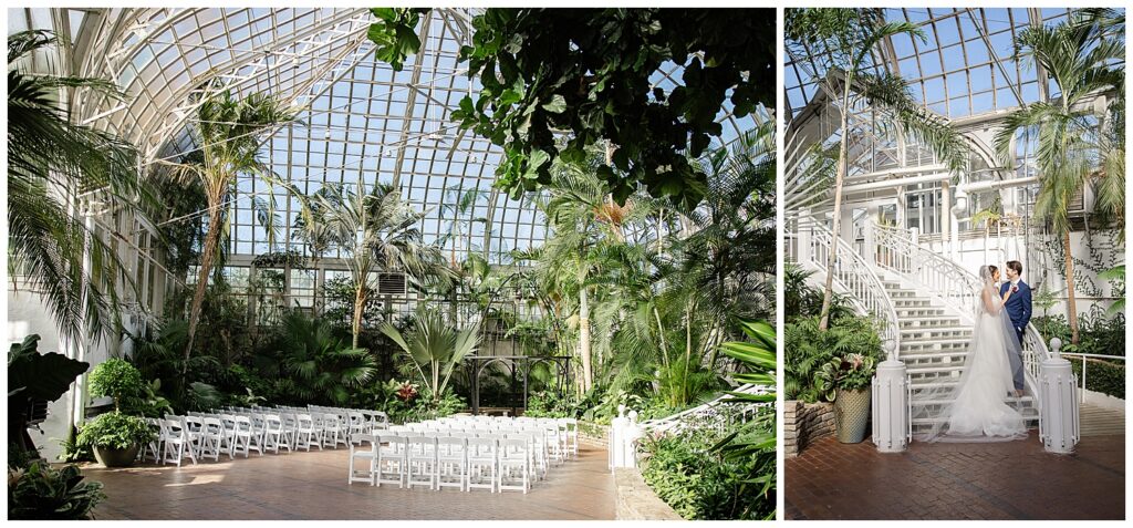ceremony set up at The Palm House at FPC