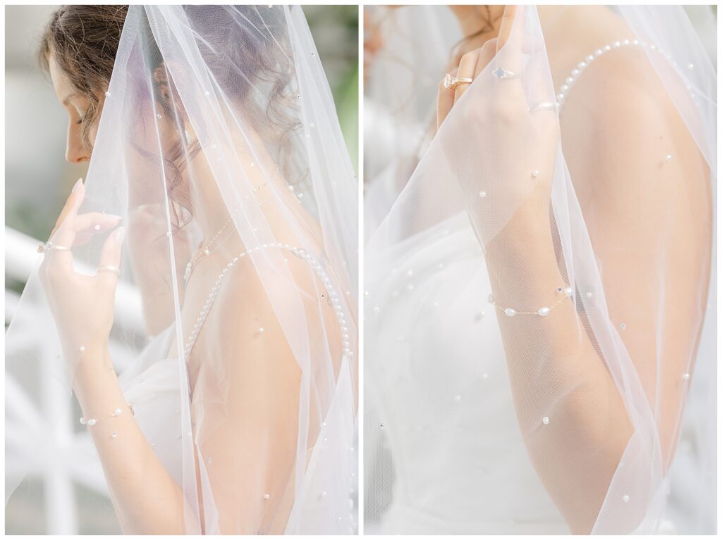 bride posing for her photographs 