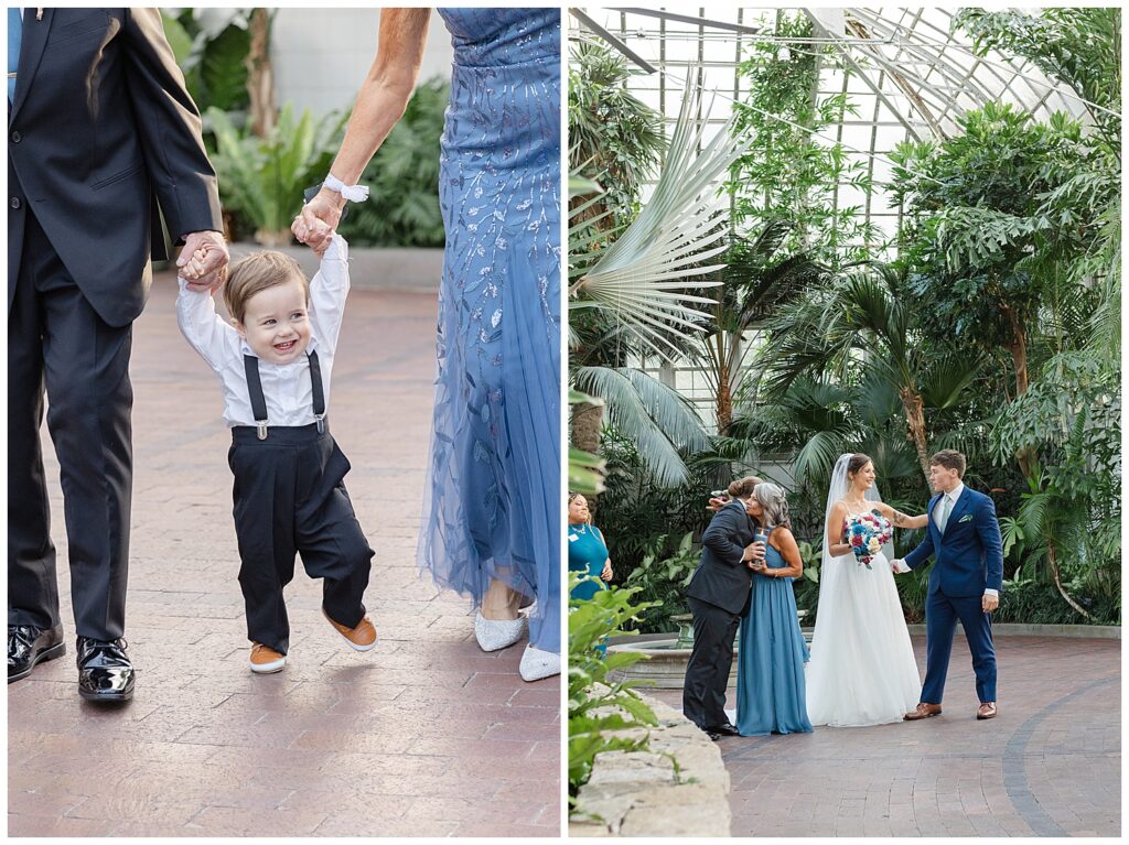 wedding ceremony at the palm house at franklin park in columbus ohio