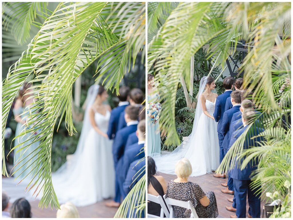 palm house indoor wedding ceremony franklin park conservatory