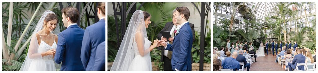 palm house indoor wedding ceremony franklin park conservatory