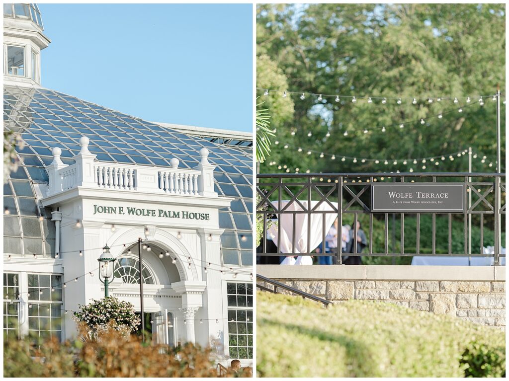 palm house indoor wedding ceremony franklin park conservatory