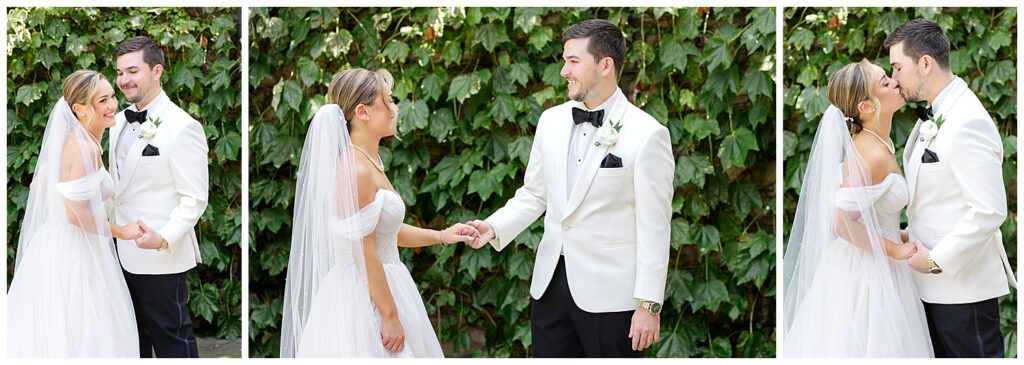 Club at Corazon Dublin Ohio first look bride and groom wedding