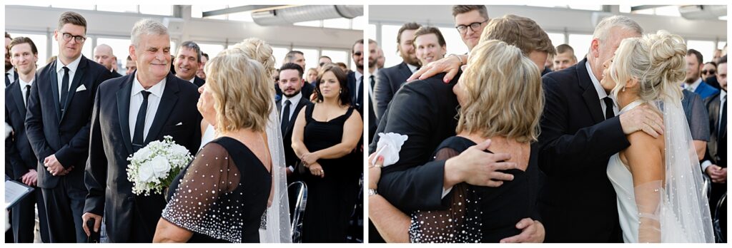 Editorial ceremony setup  and city views at Revery Columbus Ohio