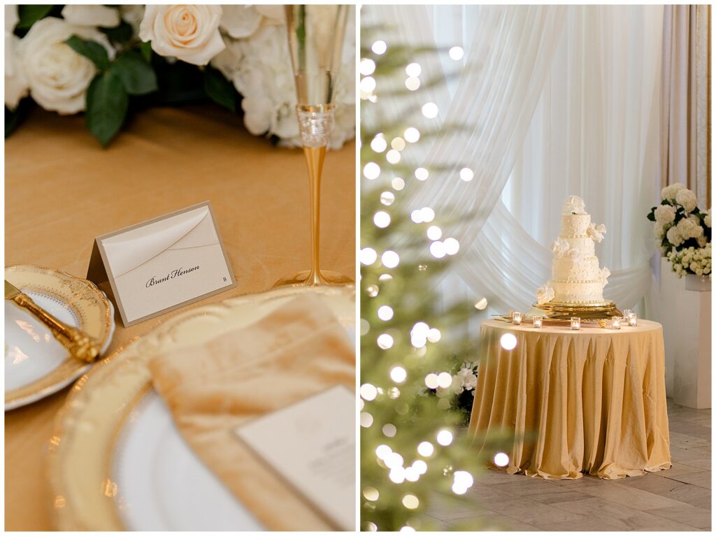 Elegant winter wedding reception setup with candlelight and floral centerpieces at The Westin Great Southern