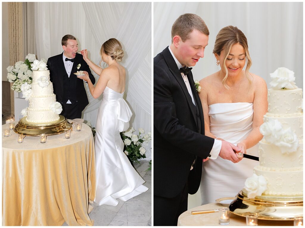 Wedding cake and desserts display from The Flour Pot at Columbus Ohio reception