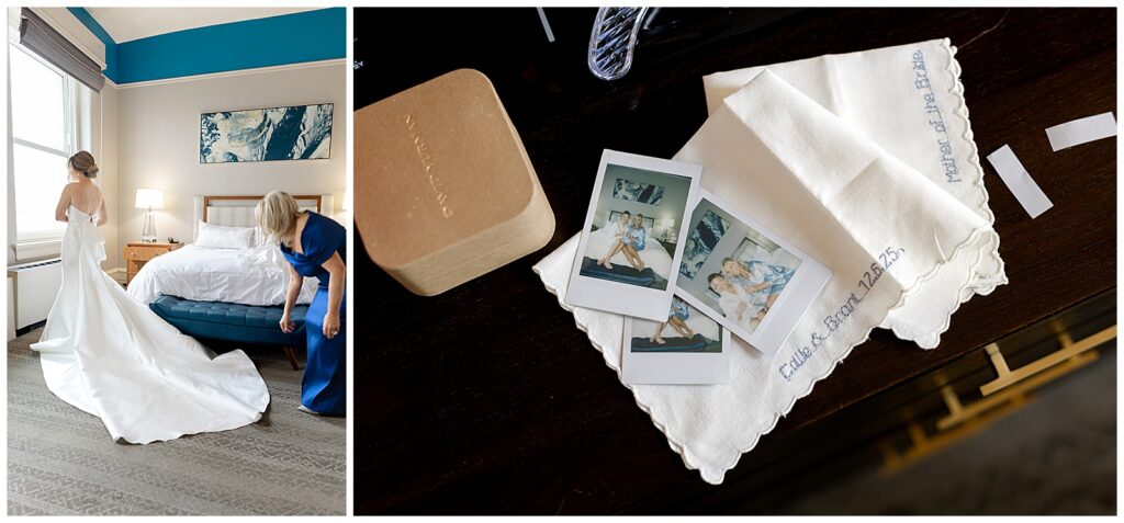 Bride at her wedding at the Westin great southern