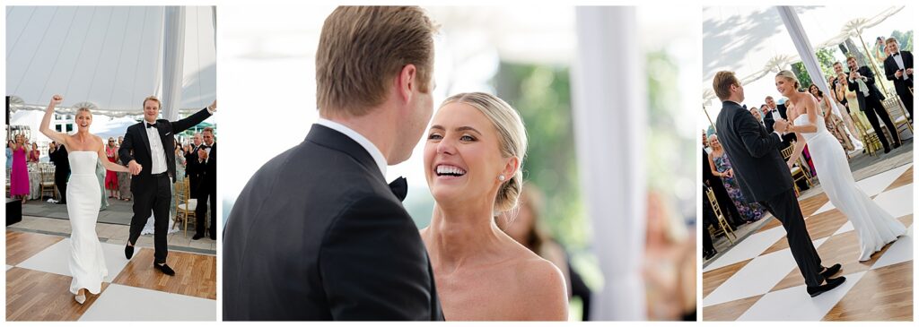green and white Exmoor Country Club wedding reception