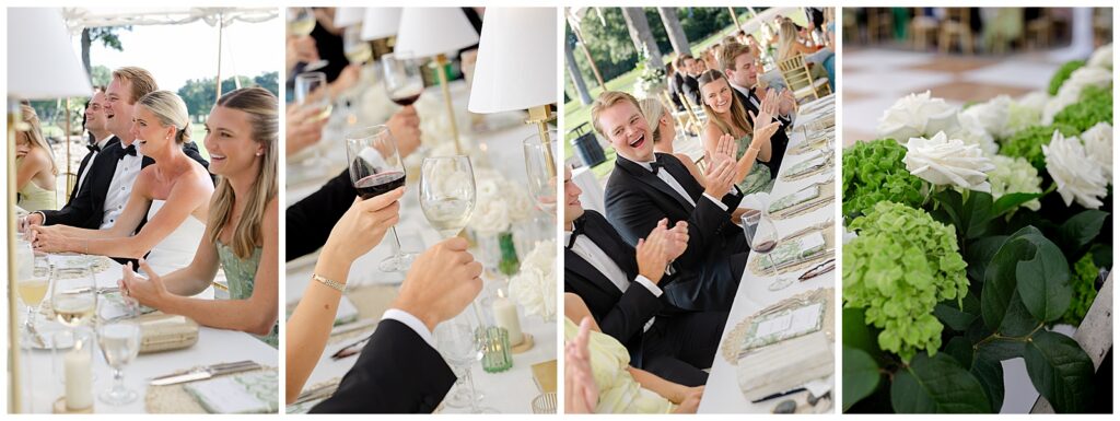 Candid wedding reception moments at a Chicago North Shore wedding