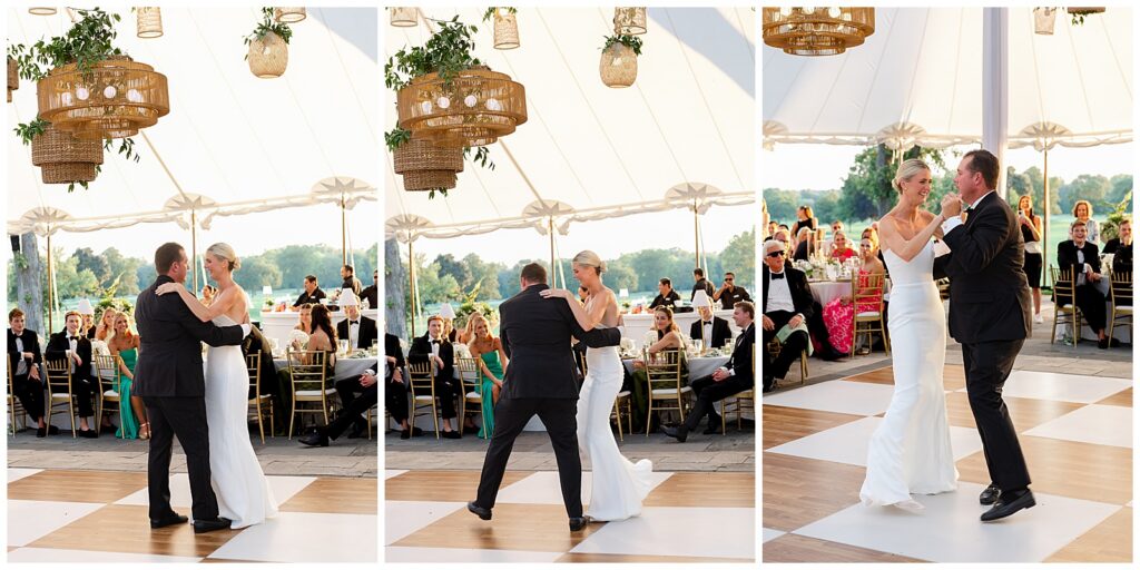 Candid wedding reception moments at a Chicago North Shore wedding