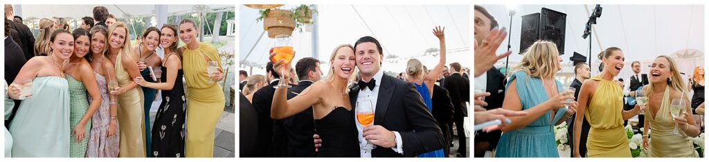 Candid wedding reception moments at a Chicago North Shore wedding