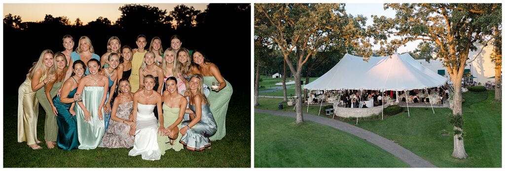 Chicago wedding photographer documenting a joyful Winnetka wedding reception